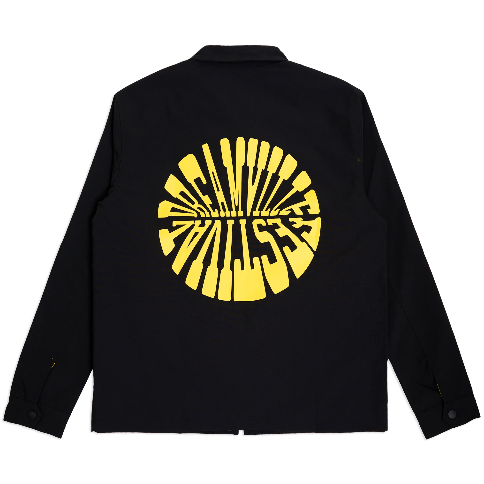 Dreamville Fanned Out Flower Black Coaches Jacket - Image 7