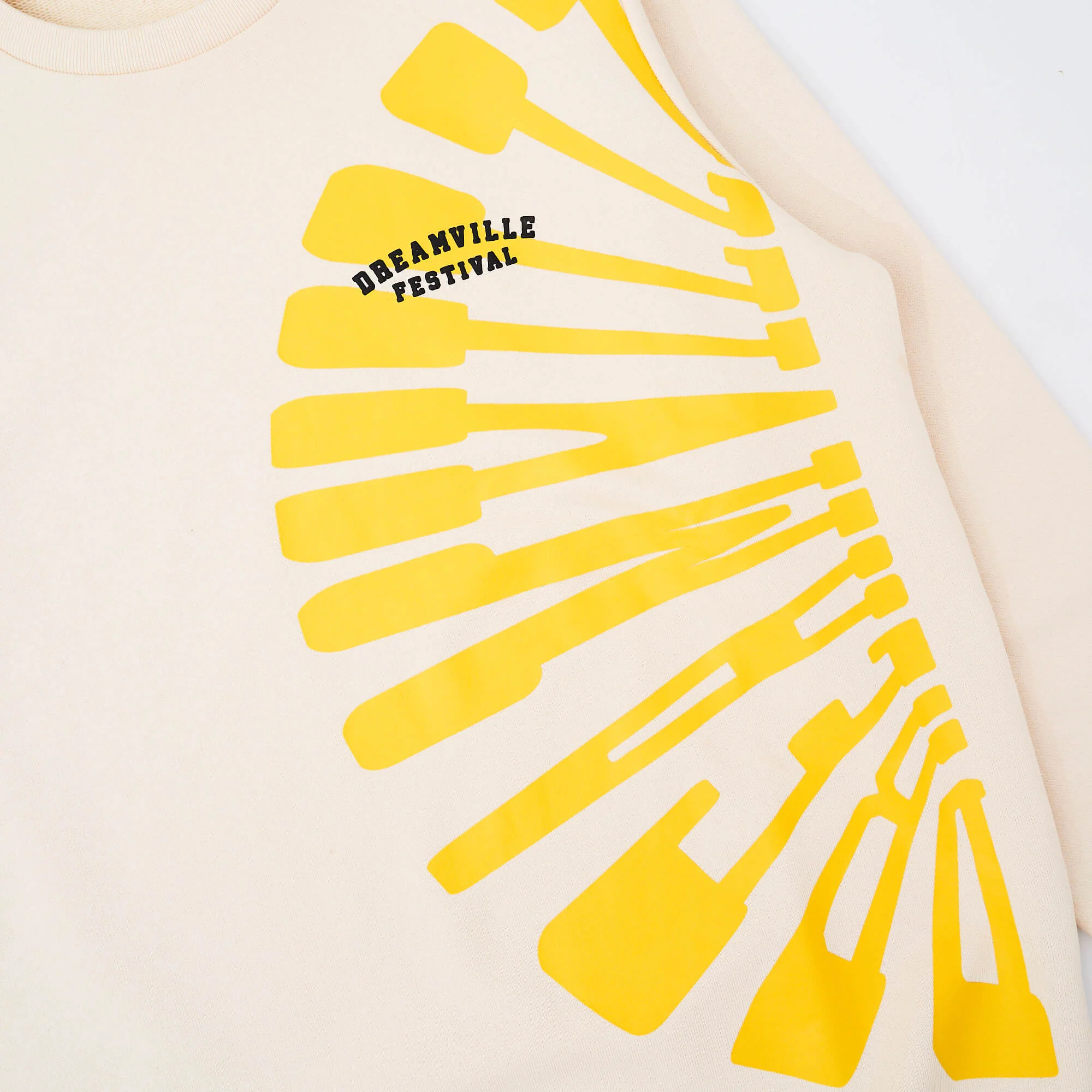 Dreamville Fanned Out Logo Cream Crewneck - Image 4