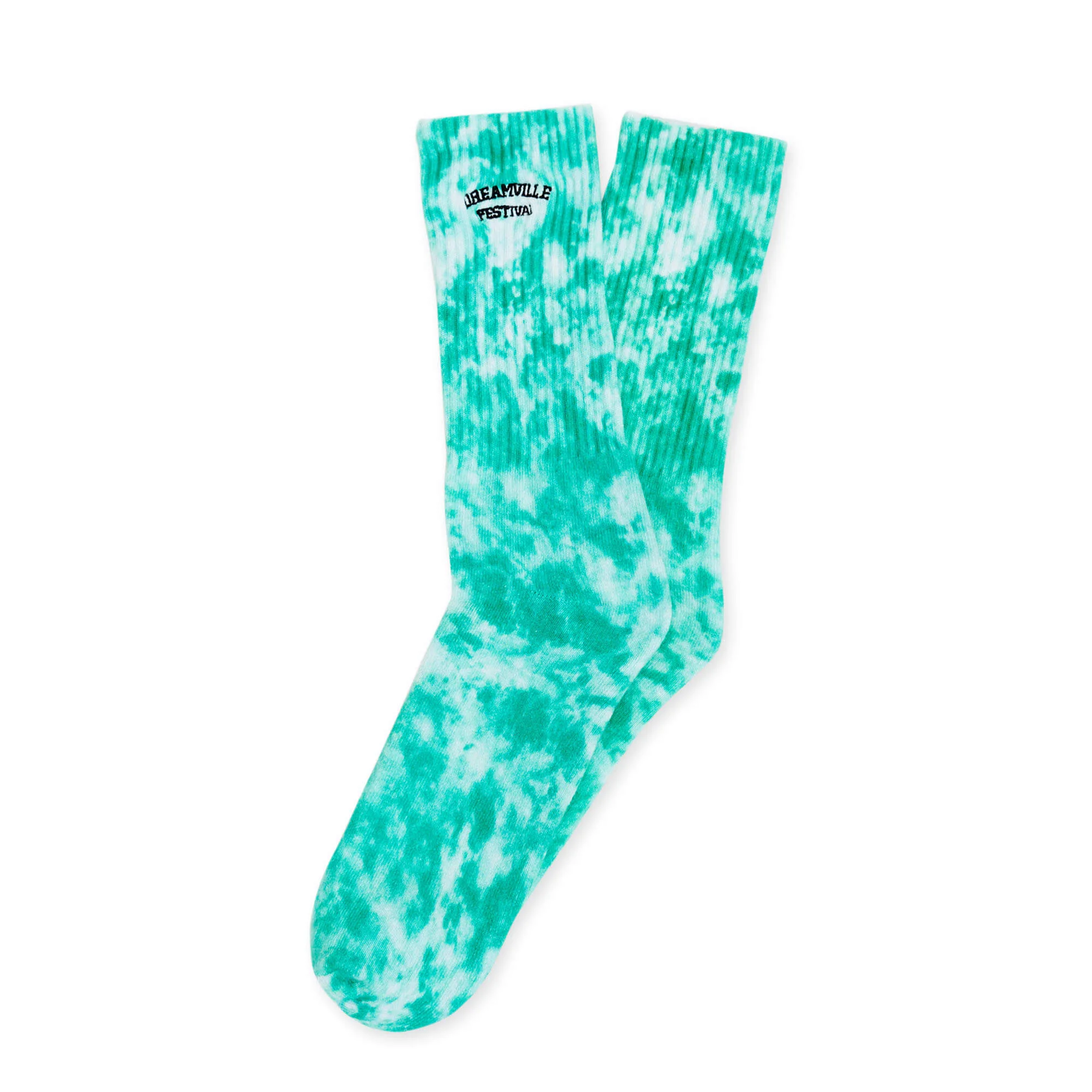 Dreamville Fest Classic Logo Black Tie Dye Teal Socks