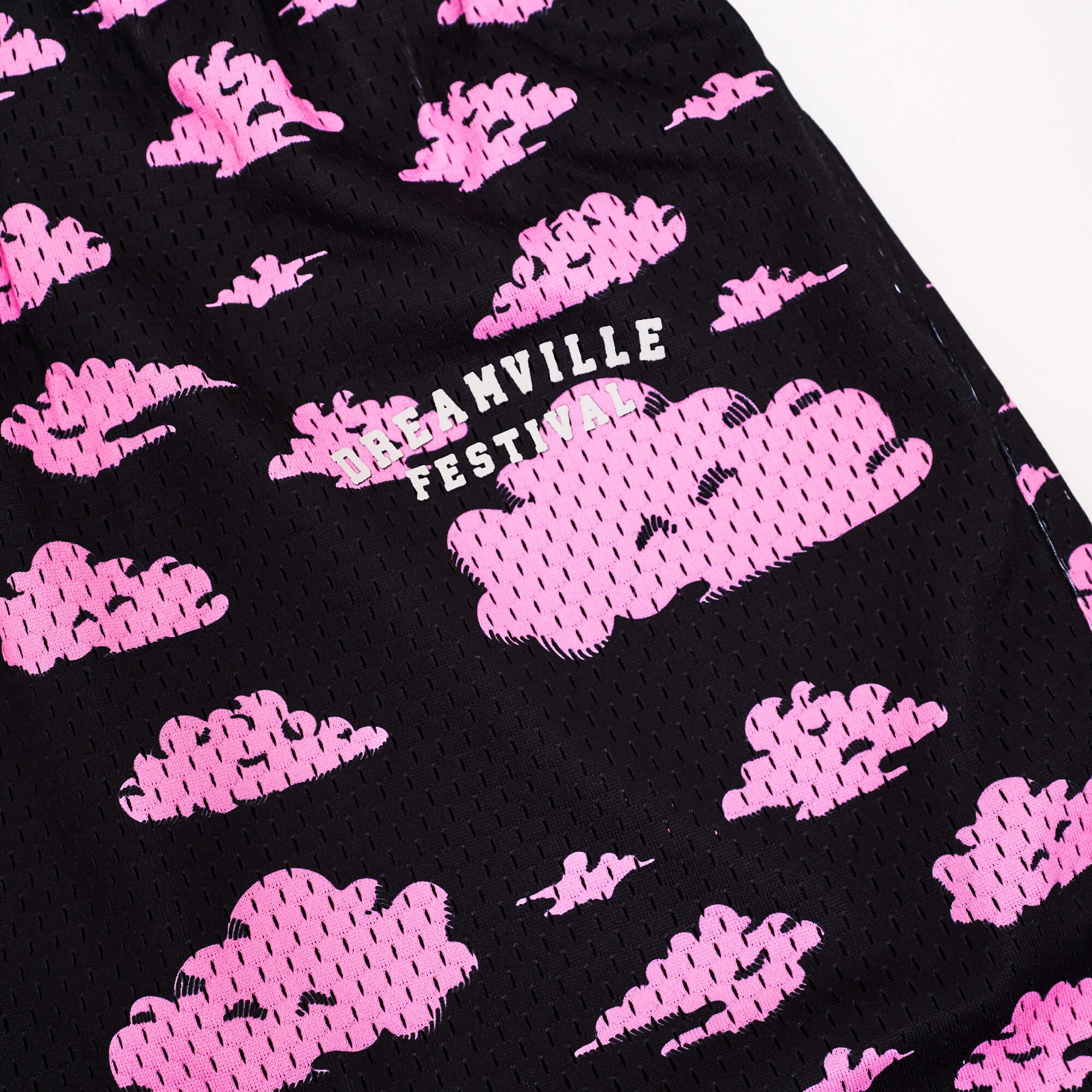 Dreamville Fest In The Clouds Pink/Black Shorts - Image 3