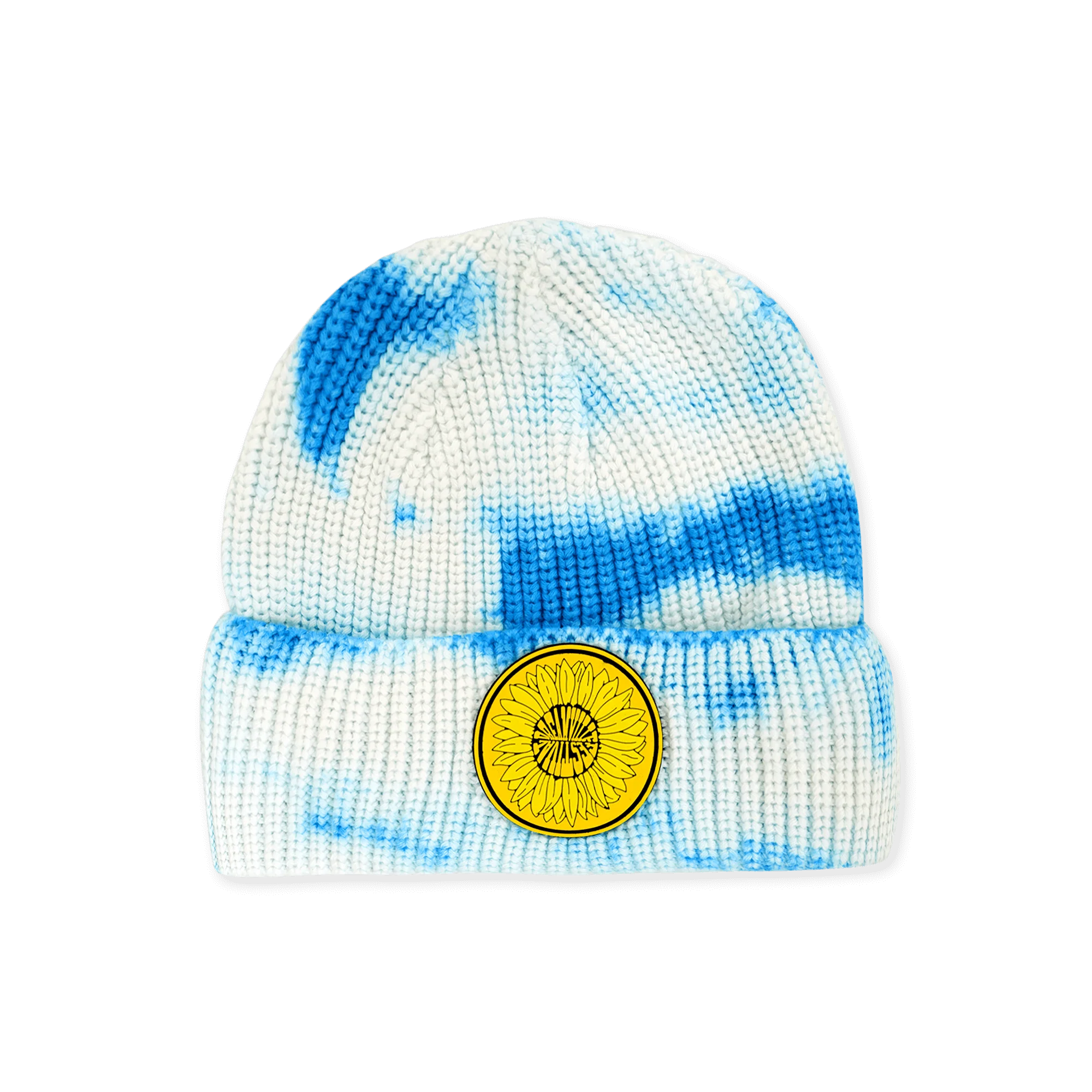 Dreamville Fest PVC Sunflower Logo Blue Tie Dye Beanie