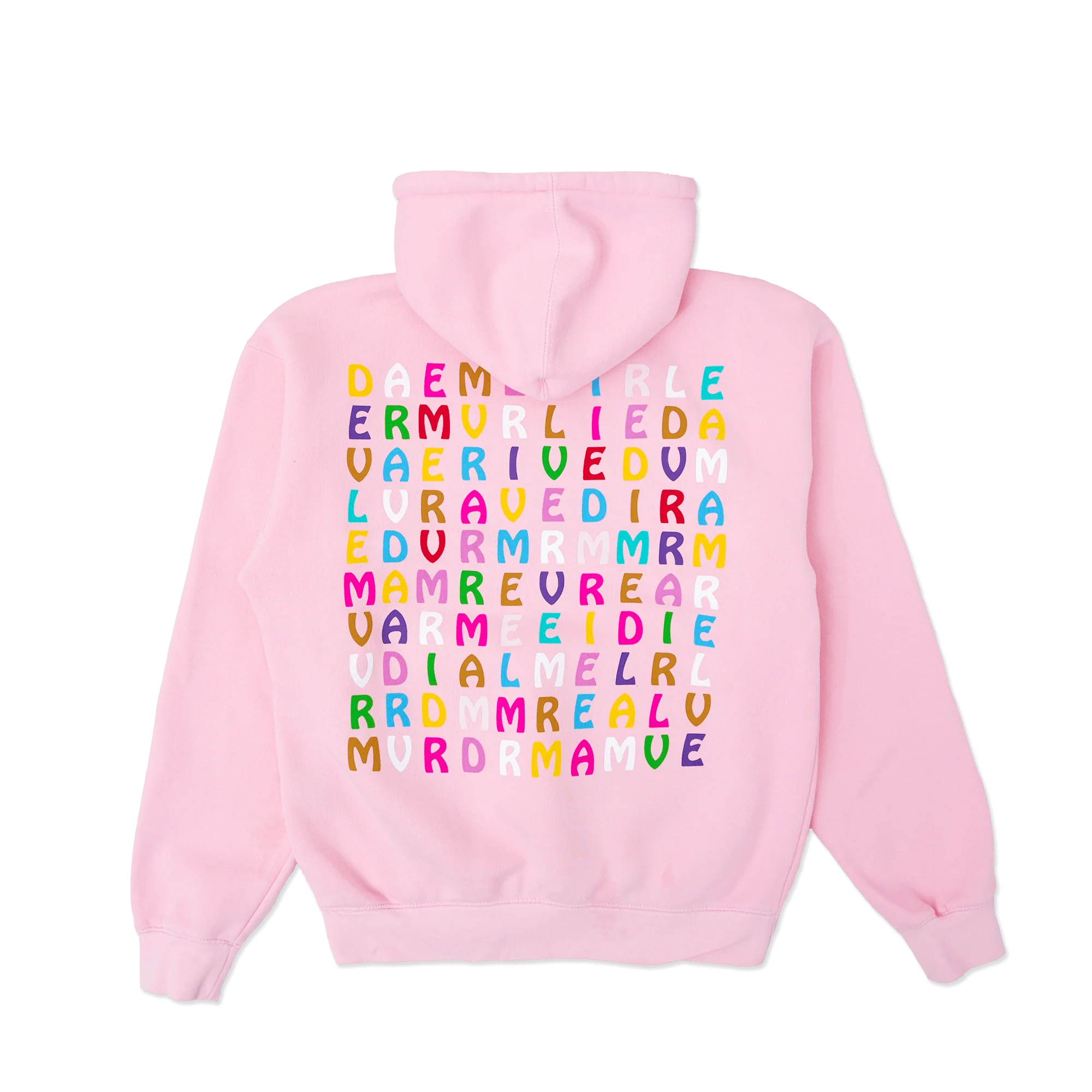 Dreamville Rainbow Letters Pink PO Hoodie - Image 2