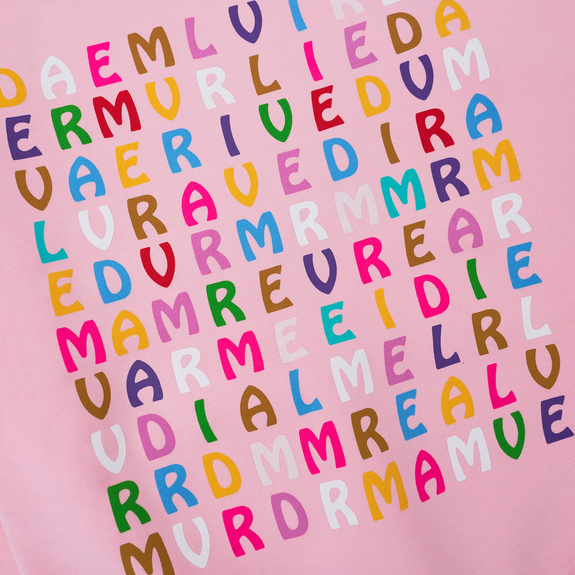 Dreamville Rainbow Letters Pink PO Hoodie - Image 4