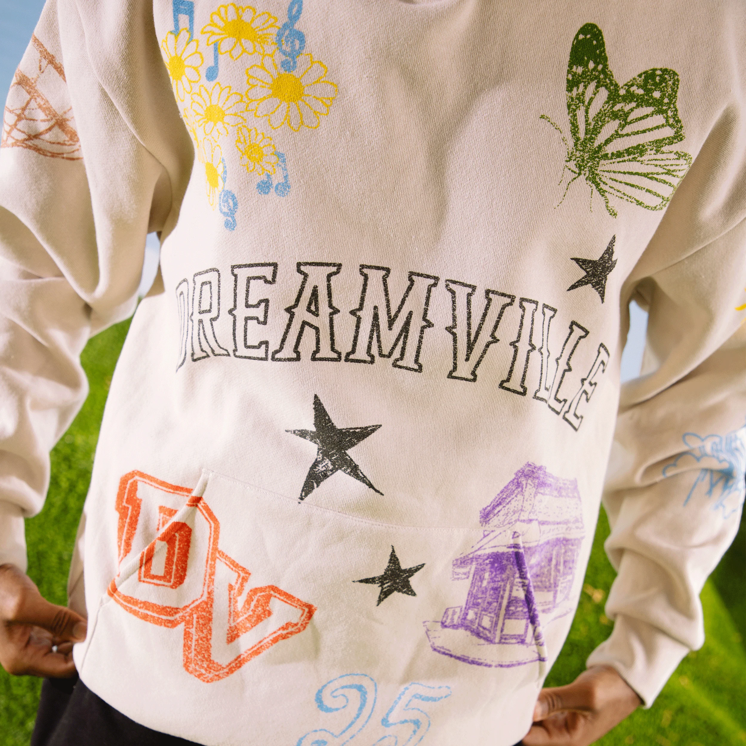 DV 25 Artbook Cream Lineup Hoodie - Image 3