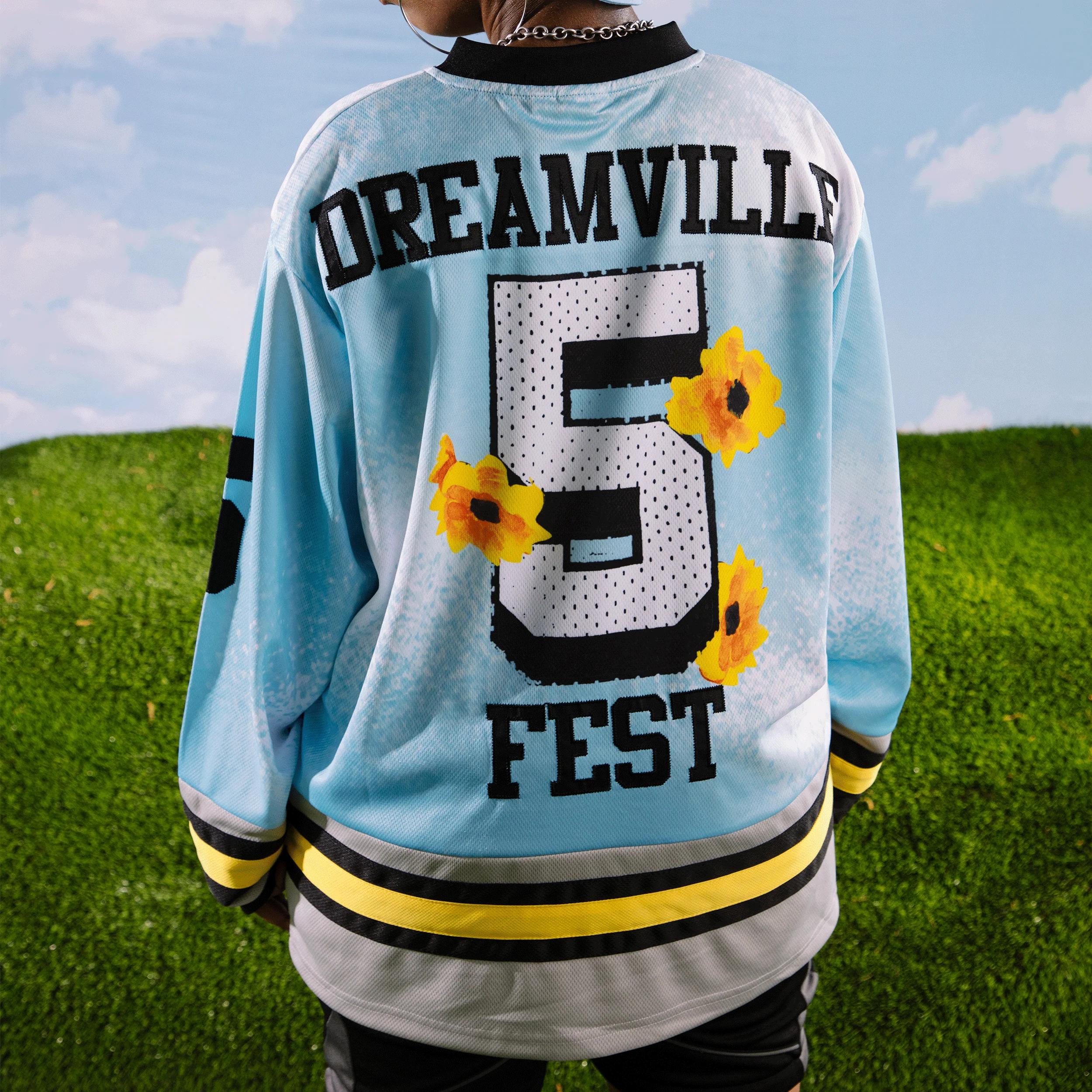 DV 25 Flower Crown Longsleeve Blue Jersey - Image 7