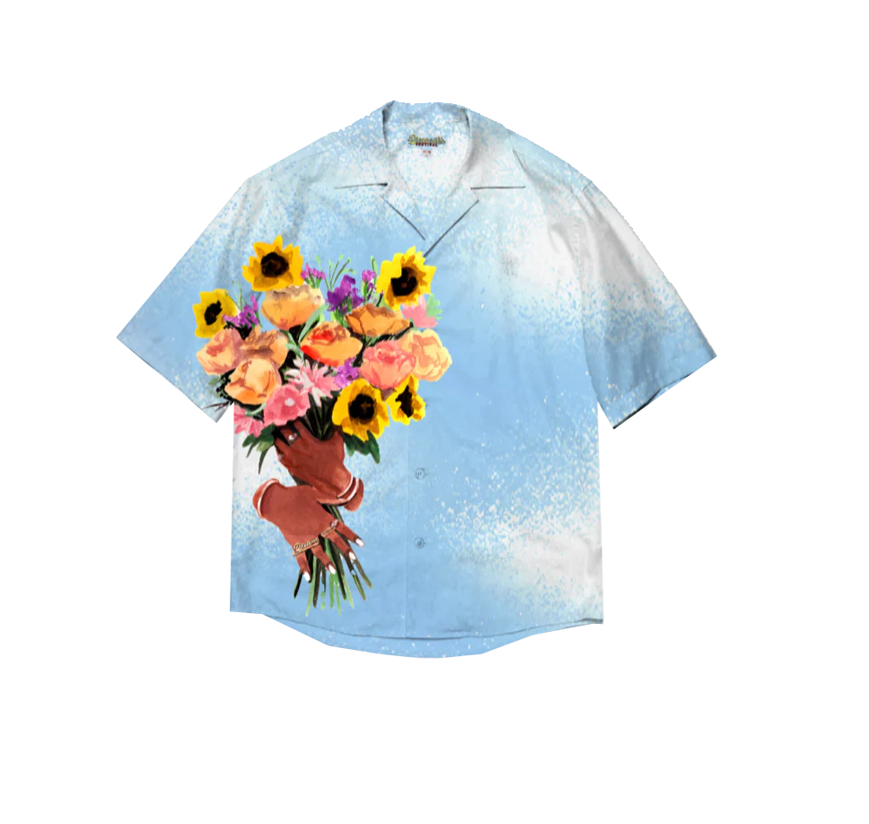 DV 25 Bouquet Silky Button-Up Shirt