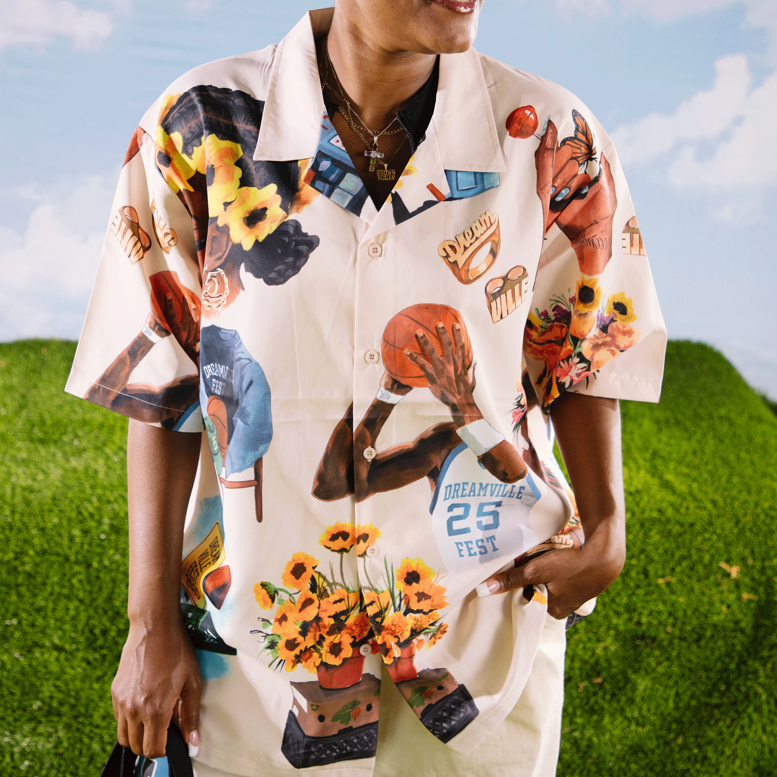 DV 25 Icons Silky Button-Up Shirt - Image 5