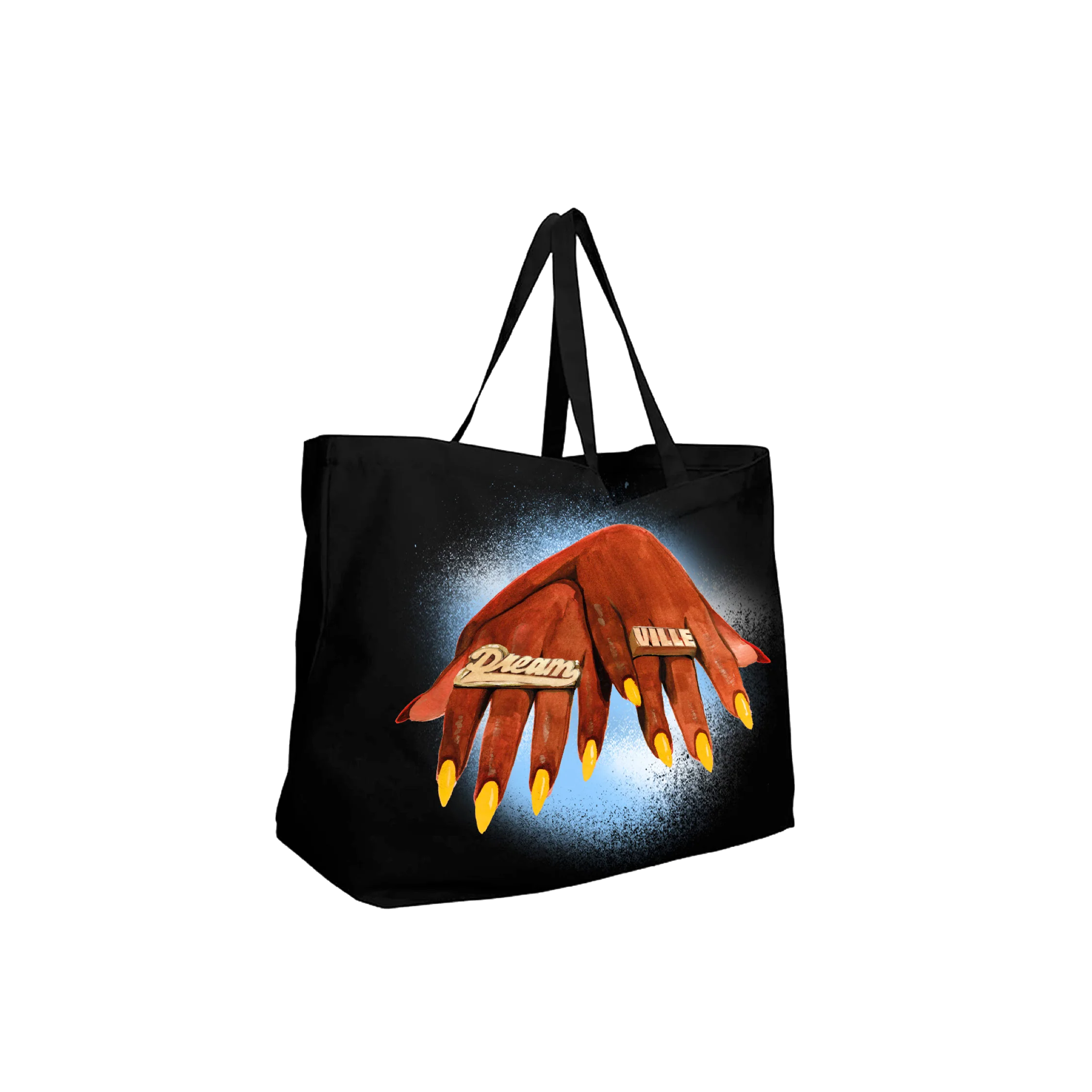 DV 25 Rings Black Tote Bag