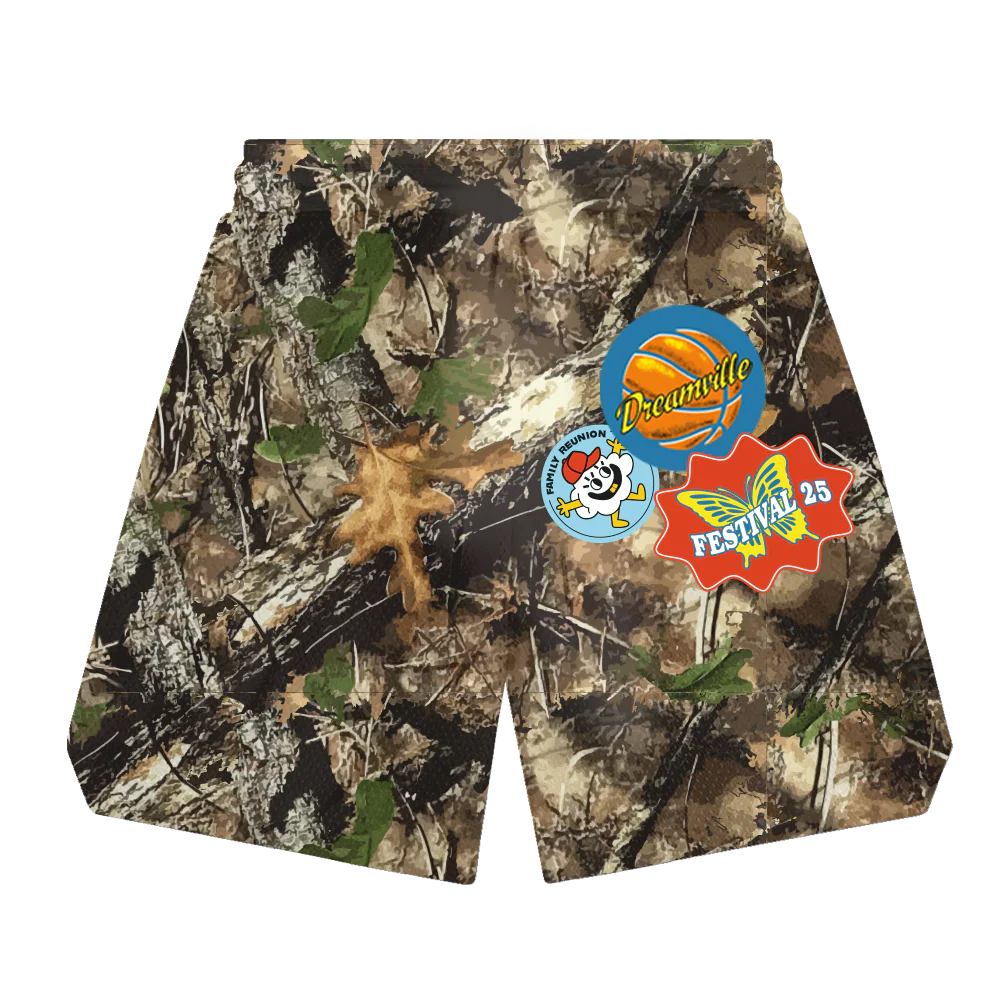 DV 25 Stickers Mesh Camo Shorts - Image 2