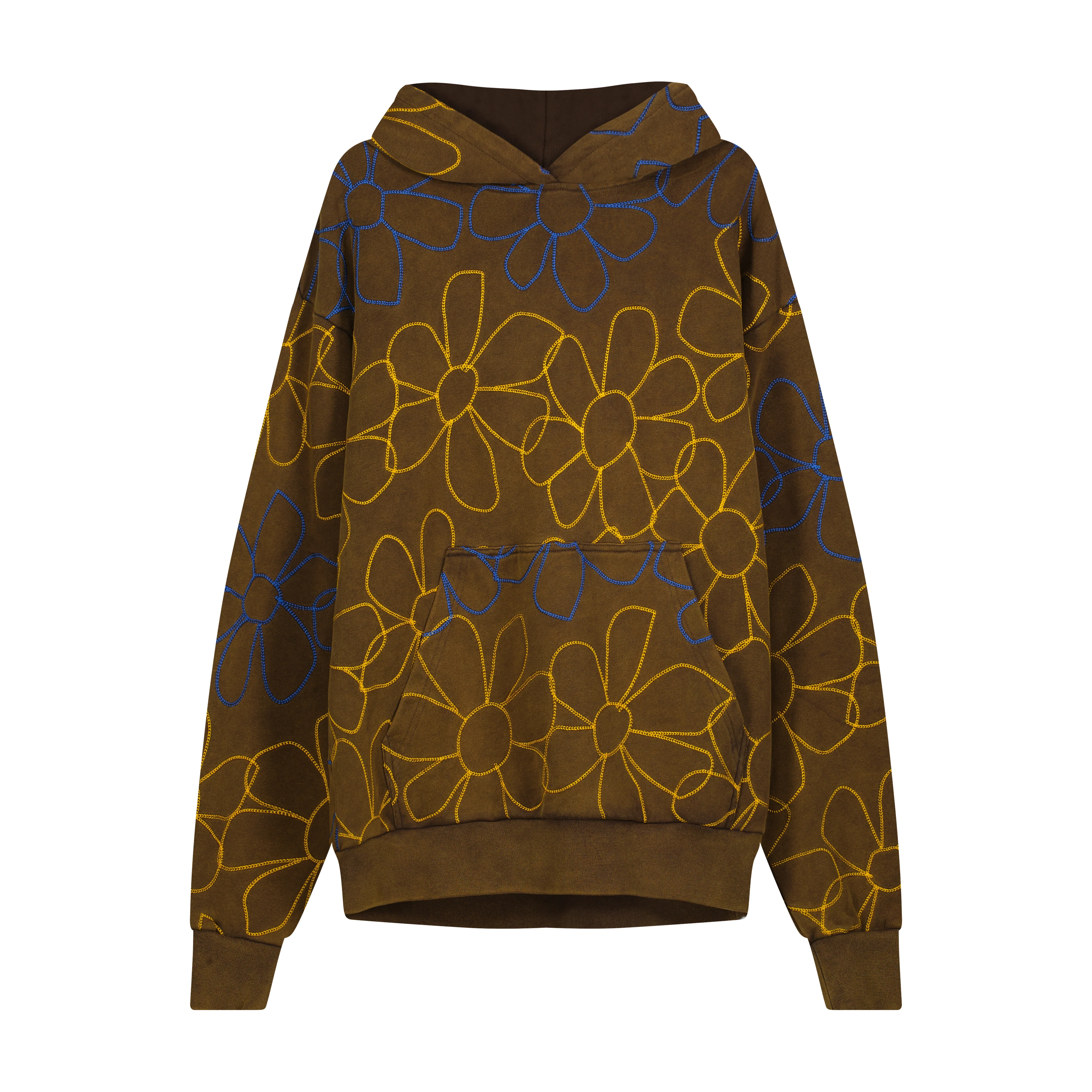 DV Fest 24 AOE Flowers Washed Charcoal PO Hoodie