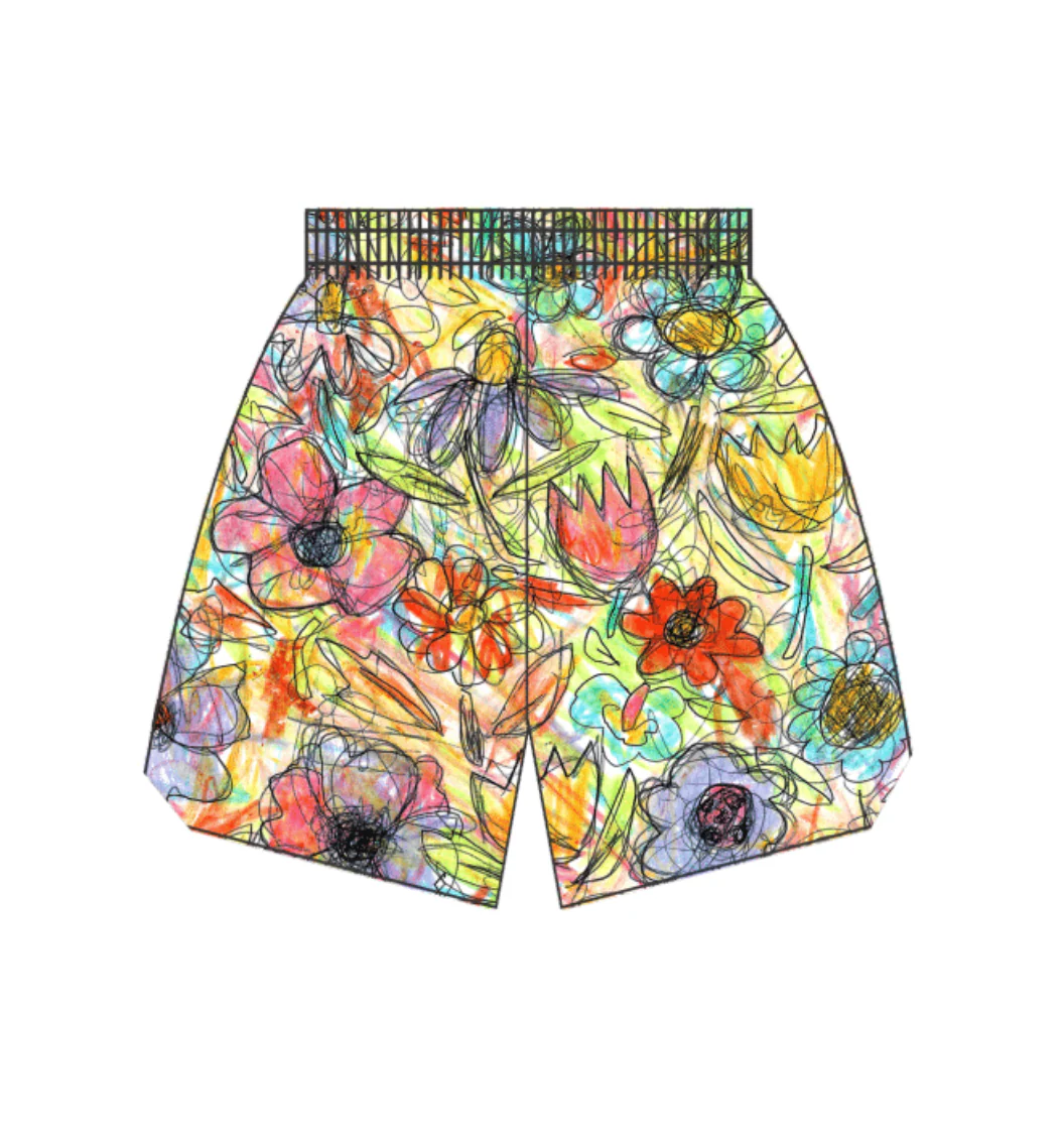 DV Fest 24 Flowers & Clouds Rev. Mesh Shorts - Image 2