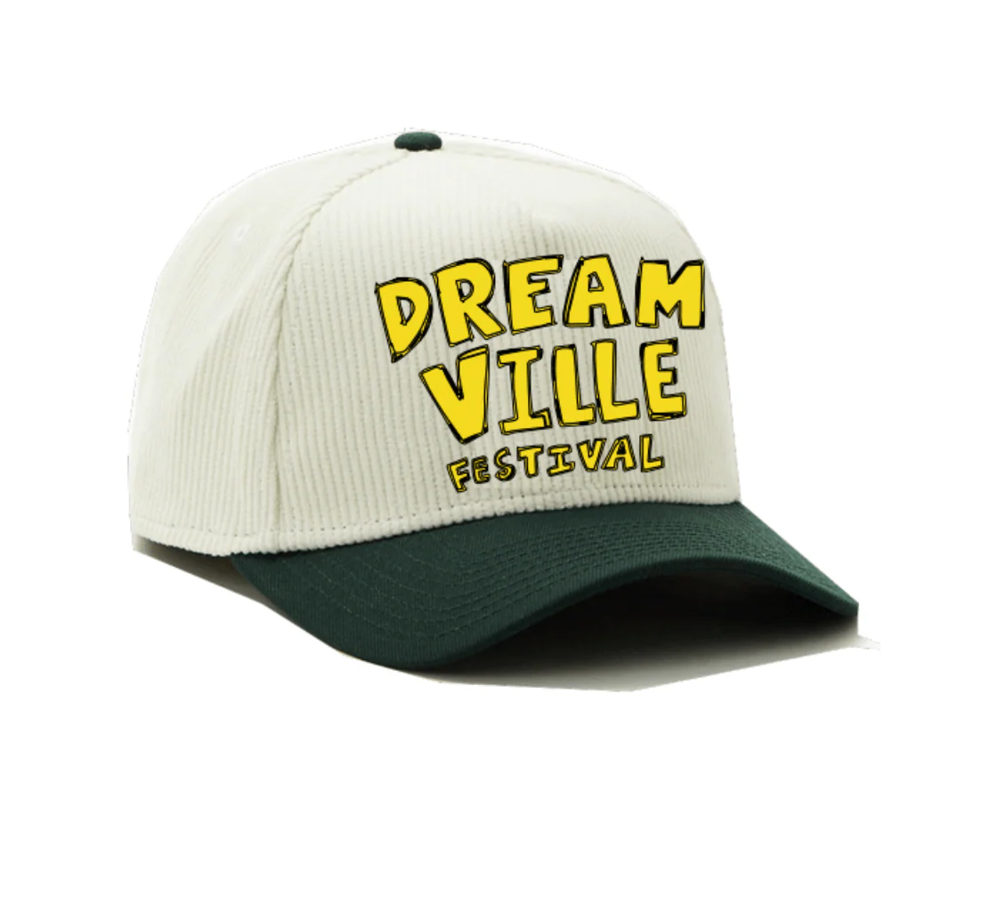 DV Fest 24 Stacked Text Cream/Green Snapback