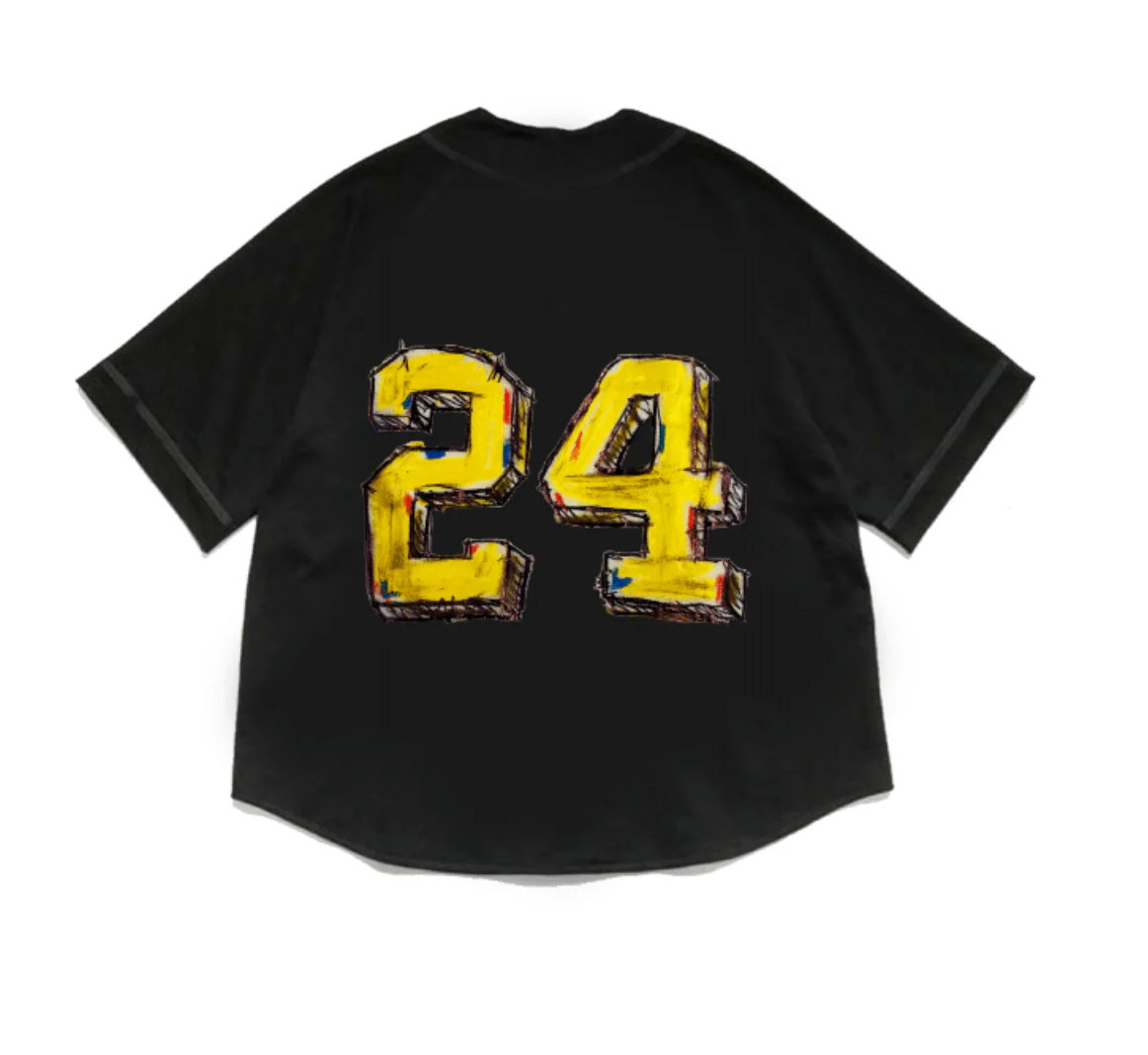DV Fest 24 Sunflower Black Baseball Jersey - Image 2