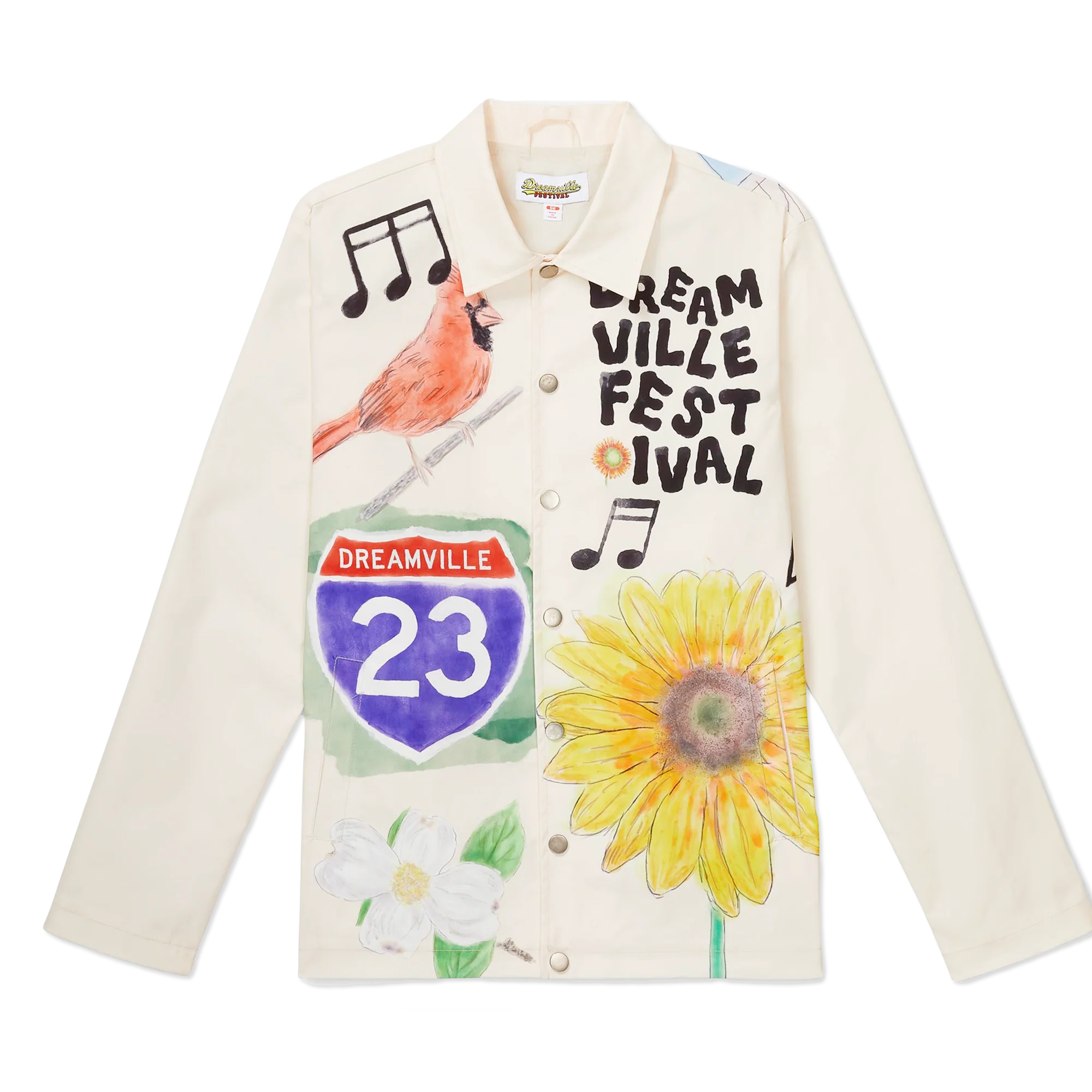 DV Fest Jacket - Watercolor Cream Coaches Jacket