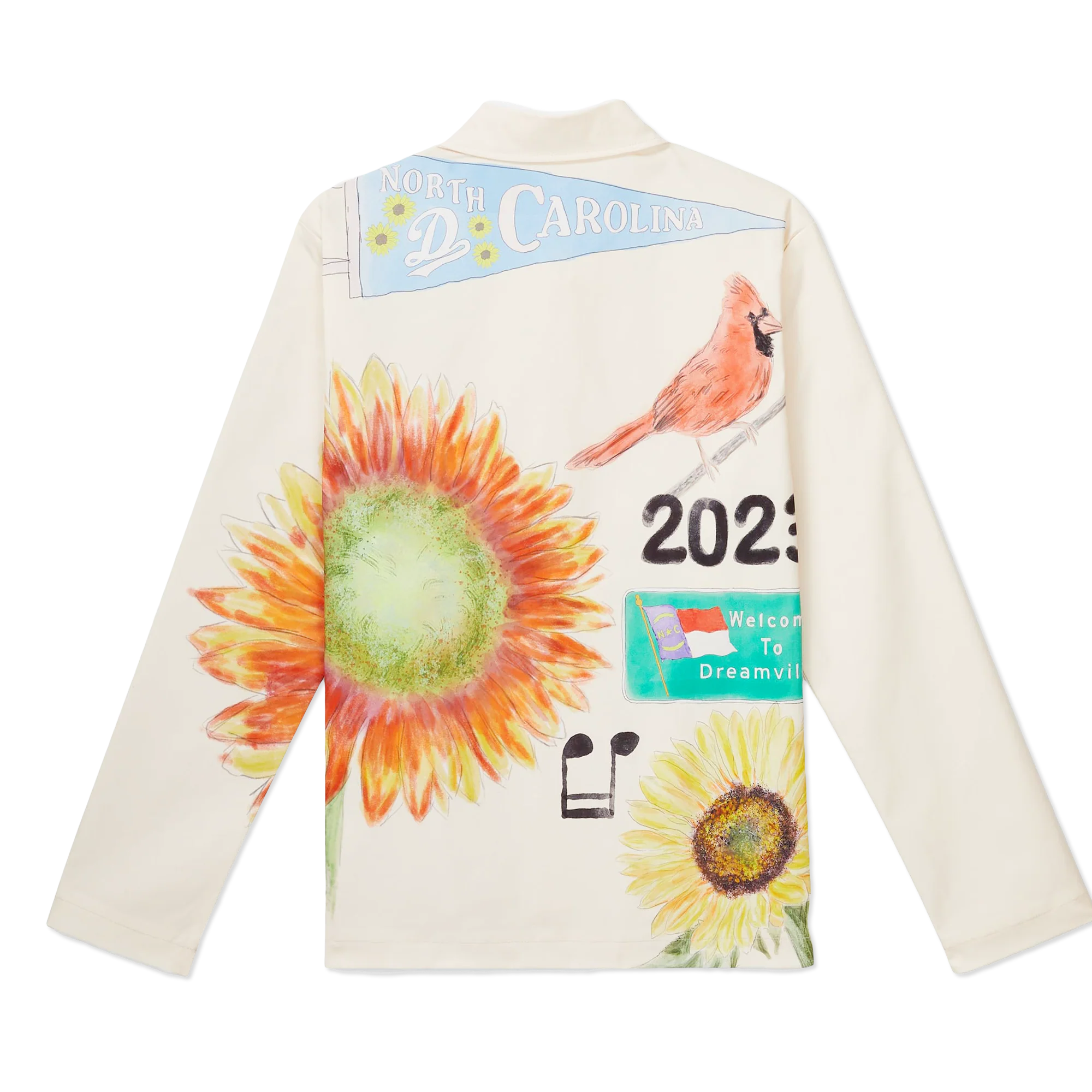 DV Fest Jacket - Watercolor Cream Coaches Jacket - Image 2