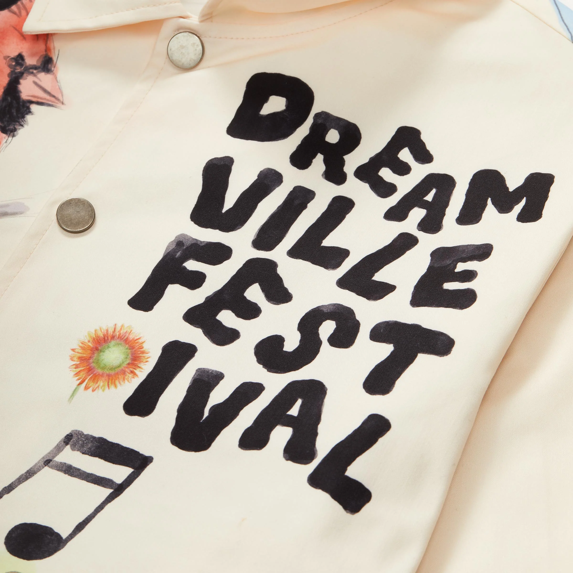 DV Fest Jacket - Watercolor Cream Coaches Jacket - Image 4