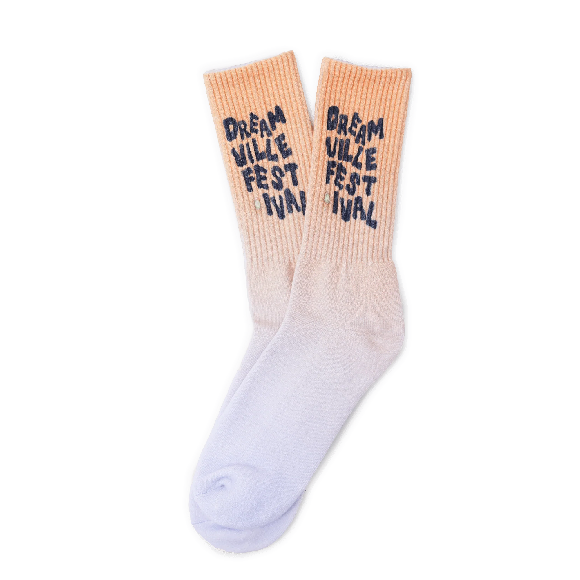 DV Fest Socks - Peach/Purple Dip Dye