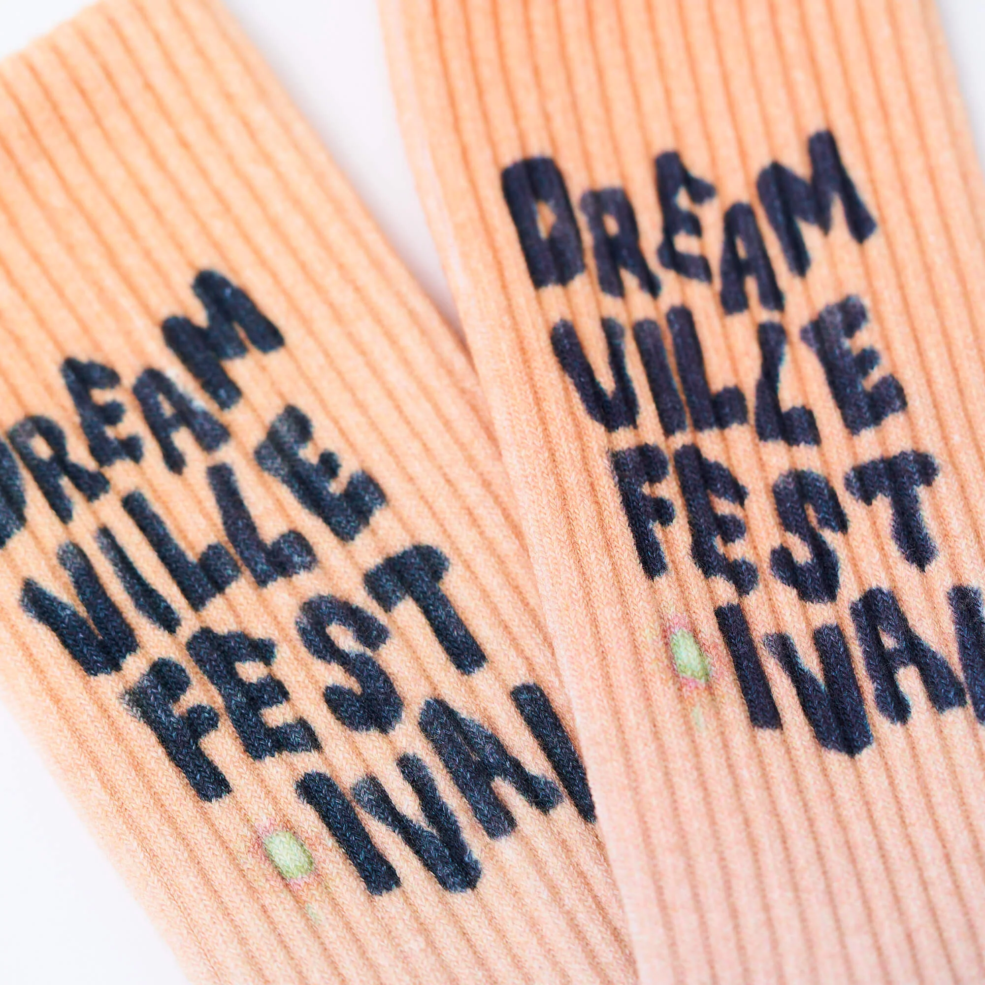 DV Fest Socks - Peach/Purple Dip Dye - Image 2