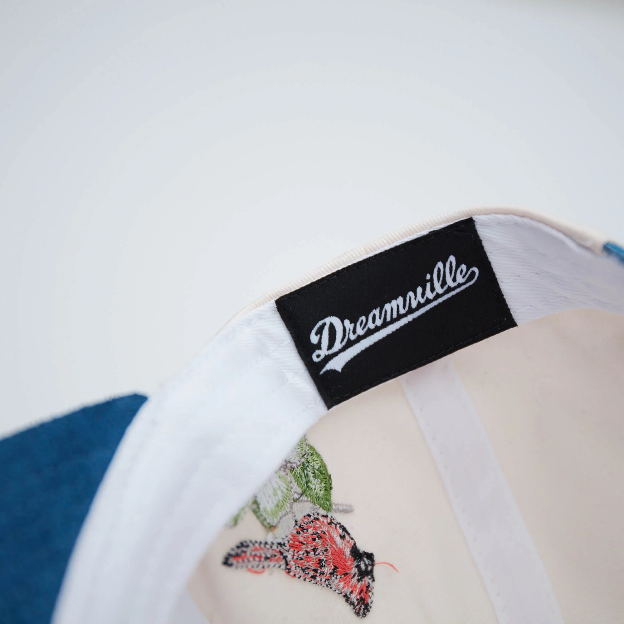 DV Fest Tan/Blue Suede Brim Snapback 5 Panel Hat - Image 4