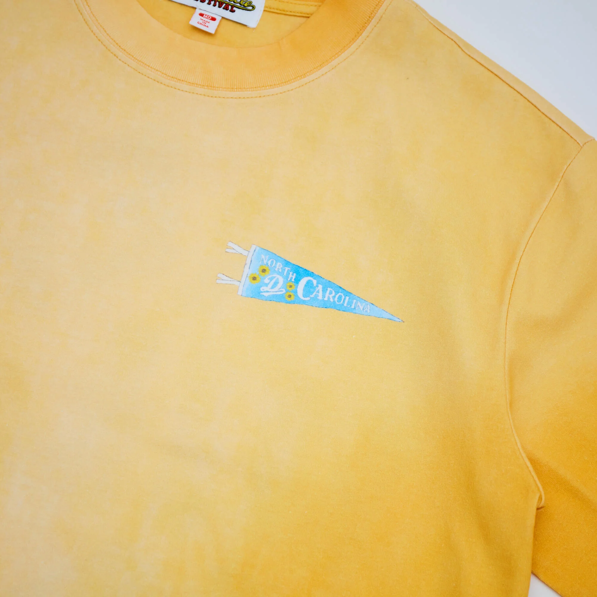 DV Fest Tee - Yellow Washed Flower Lineup - Image 4