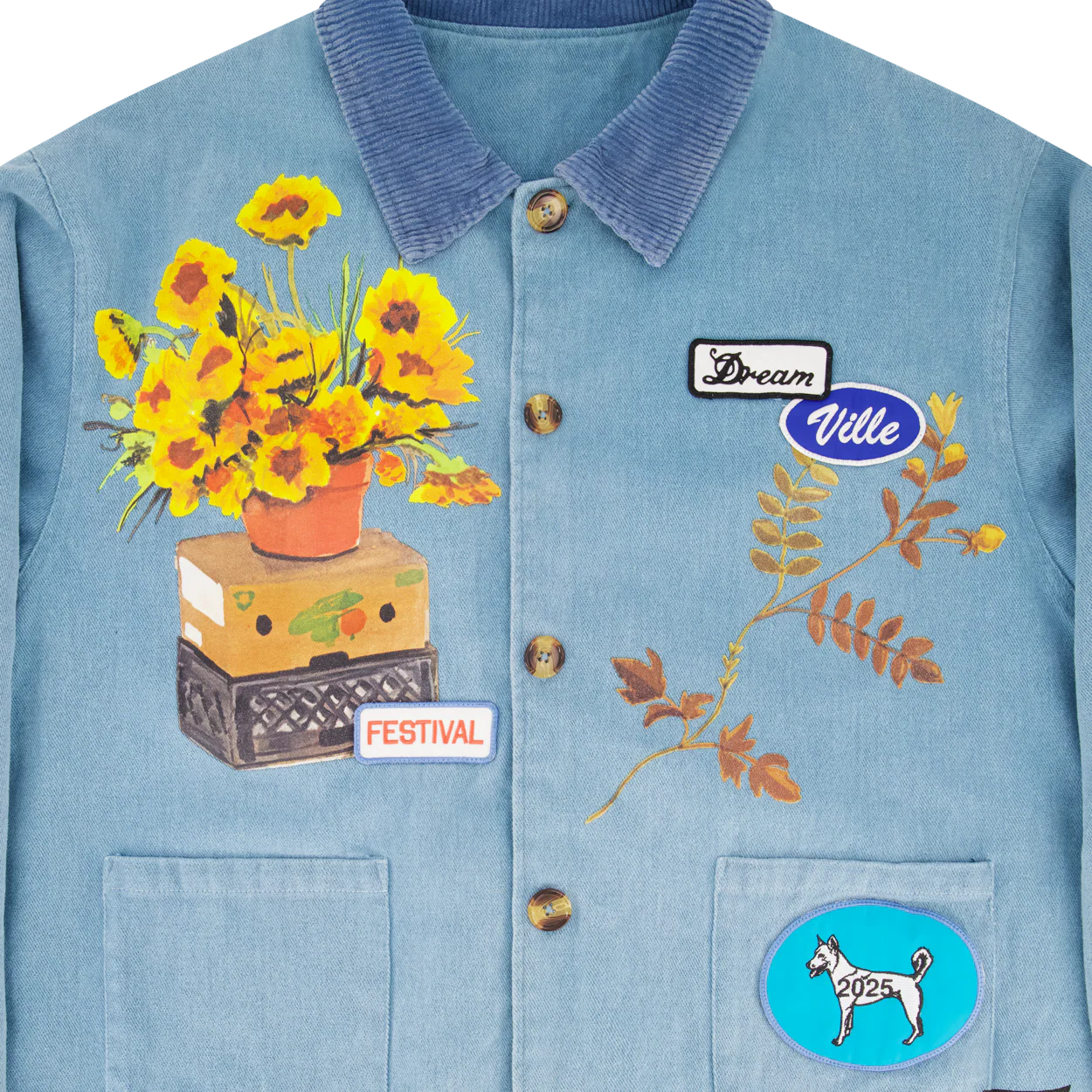 DV Patchwork Denim Work Jacket - Image 3