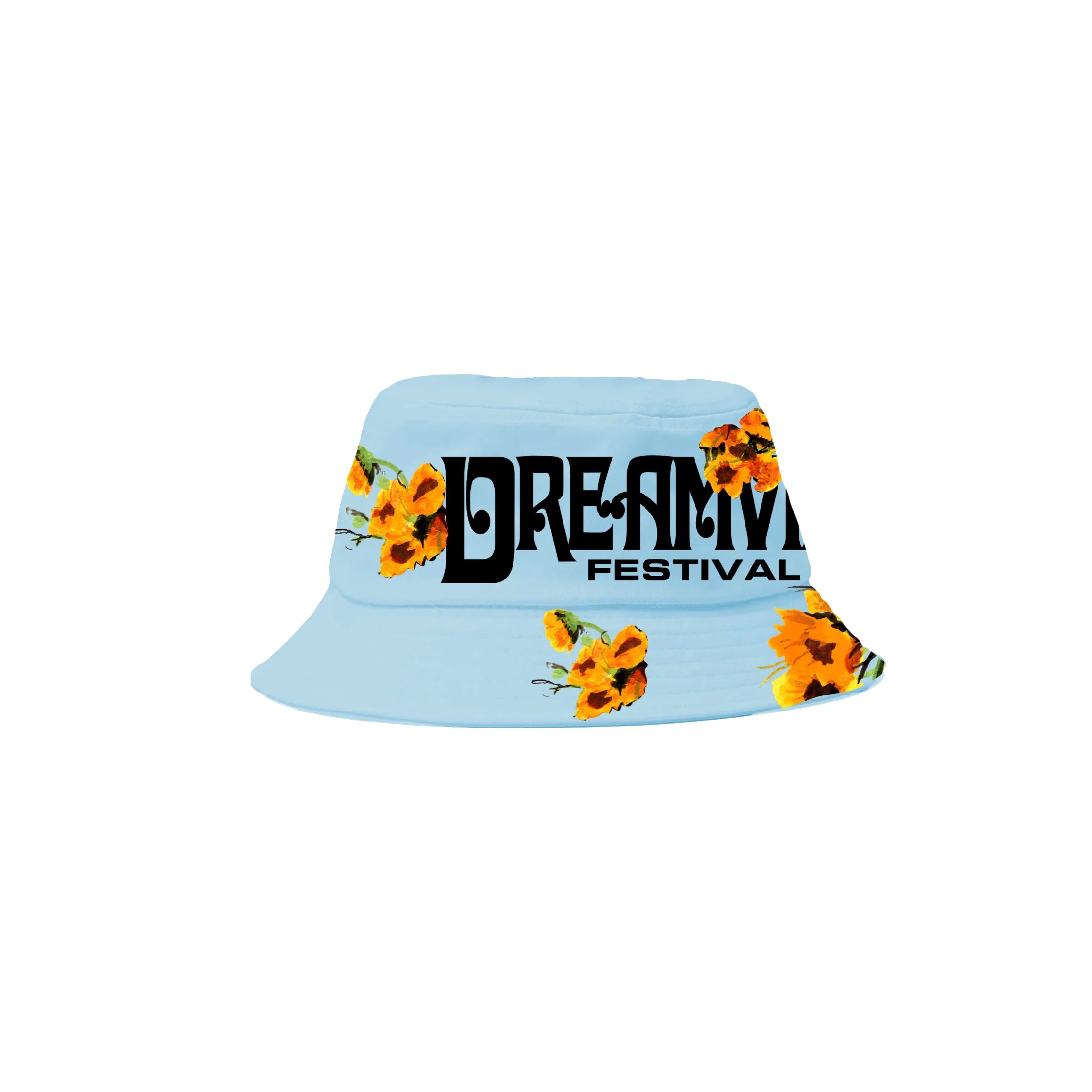 DV Sunflower Wrap Blue Bucket Hat