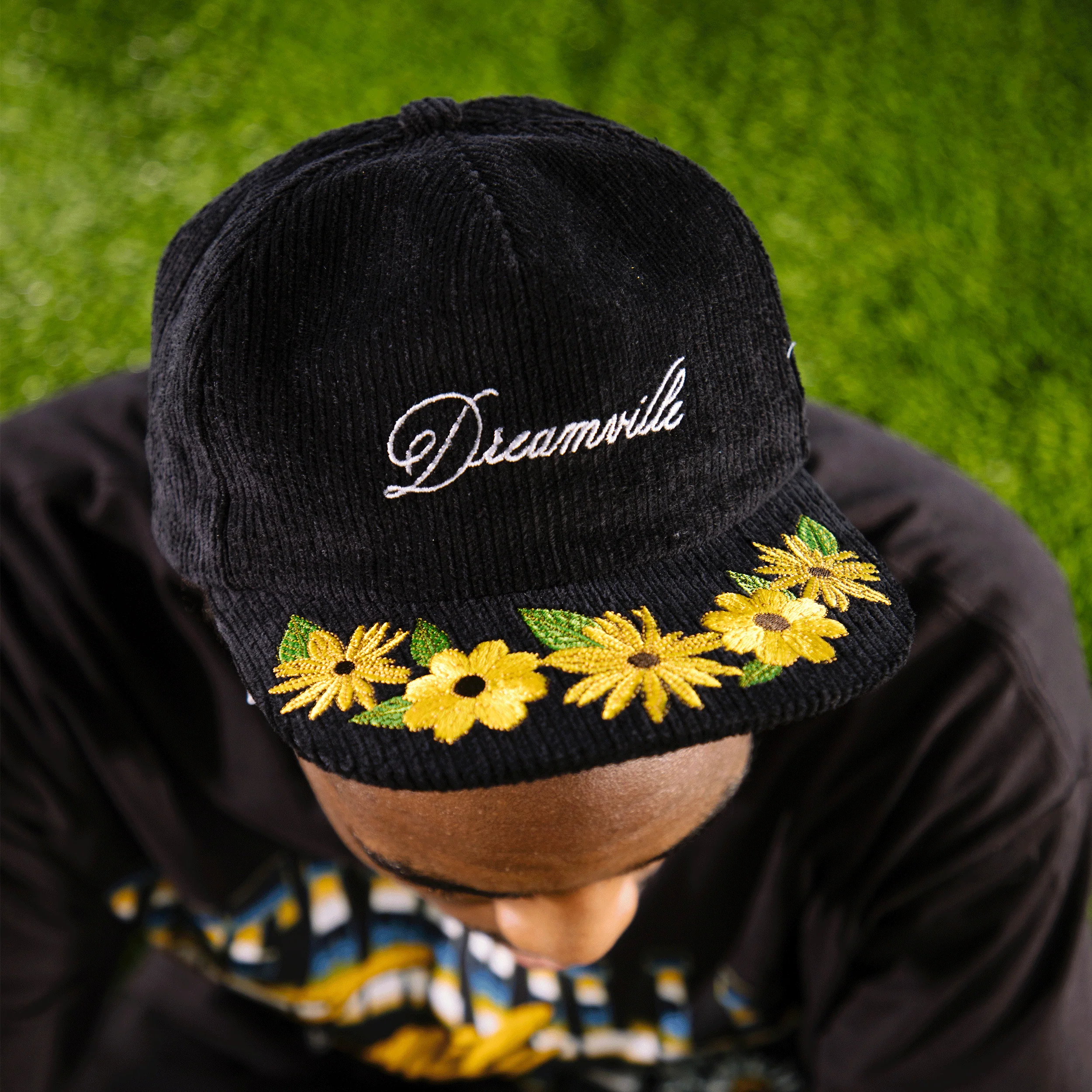 DV Sunflower Brim Black Cord Hat - Image 2