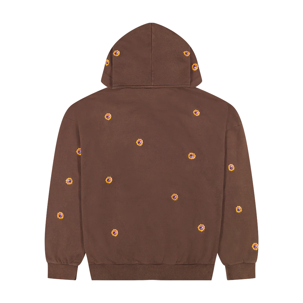 DV Sunflowers Brown Embroidered Hoodie - Image 2