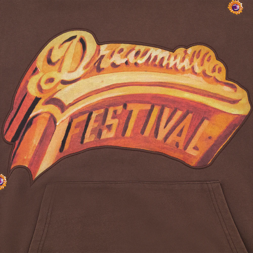 DV Sunflowers Brown Embroidered Hoodie - Image 3